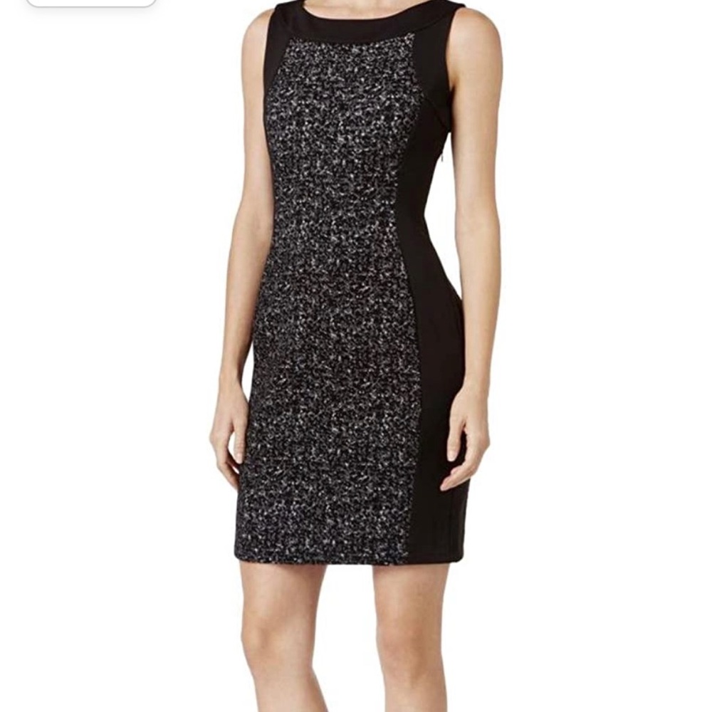 Black & white Speckled Calvin Klein Dress CD6K3709 New W/ $134 Tag Size 14
